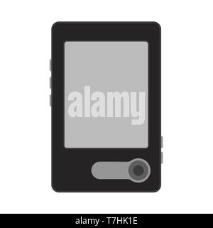 Book reader screen electronic education vector icon tablet. Digital library device learning. Black study media flat textbook Stock Vector