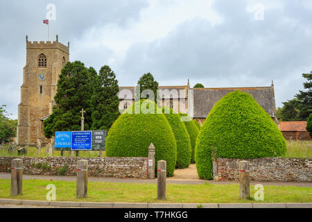 Dersingham, Norfolk, UK, June 17, 2016: St Nicholas Anglican church. Stock Photo