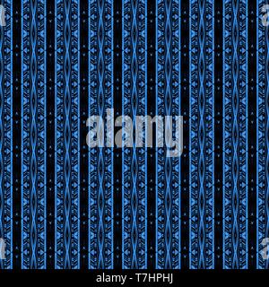 dark seamless pattern with black, dodger blue and strong blue