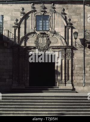 FACHADA DEL PALACIO ARZOBISPAL DE LUGO - SIGLO XVIII. Location: ERZBISCHOEFLISCHES PALAIS. LUGO. SPAIN. Stock Photo