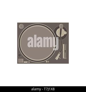 Dj mixer vector icon music party audio console control disc club equipment electronic record panel Stock Vector