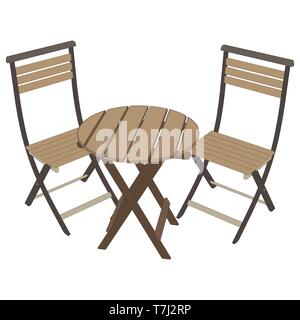 Table restaurant cafe vector illustration icon dinner chair flat romantic Stock Vector