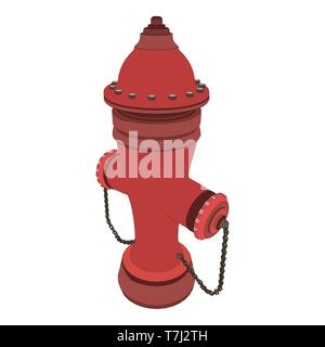 Hydrant fire vector water icon safety emergency department illustration isolated Stock Vector