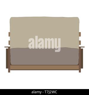 Sofa vector furniture soft couch illustration icon design home isolated interior Stock Vector
