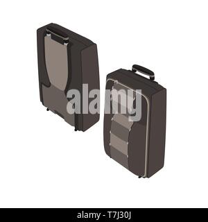 Suitcase travel vector icon luggage bag isolated trip  case illustration Stock Vector