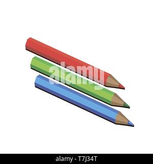 Pencil icon vector illustration isolated design background symbol sign art white Stock Vector