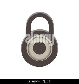 Padlock icon lock vector isolated illustration symbol sign security safe design password protection isolated Stock Vector