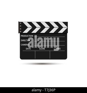 Film movie video icon vector production illustration background cinema flat strip isolated studio design camera Stock Vector
