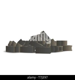 Brick wall vector background white texture illustration grunge design construction Stock Vector