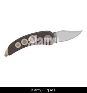 Knife military vector dagger hunting danger silhouette isolated weapon icon illustration Stock Vector