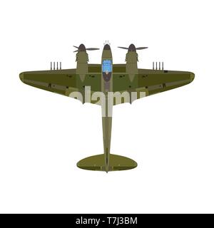 Military aircraft vector jet fighter plane flat airplane Stock Vector