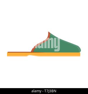 Slippers icon vector isolated white design illustration background Stock Vector