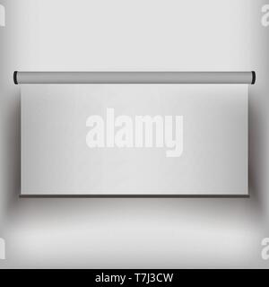 roll up presentation vector template realistic design blank empty Stock Vector