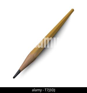 Realistic pencil isolated vector color design concept education modern office simple sharp Stock Vector