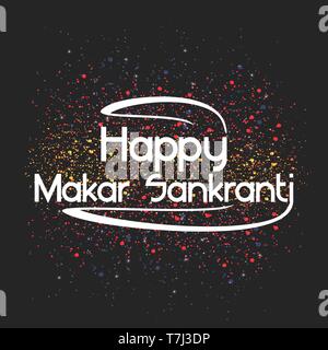 Celebrate Makar Sankranti background vector illustration card kite holiday Stock Vector