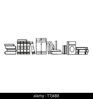 Library line icon isolated on white background. Outline thin set college knowledge vector. Stock Vector