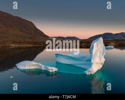 Icebergs, Narsaq, Greenland Stock Photo