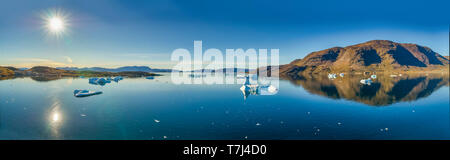 Icebergs, Icefjord, Greenland Stock Photo