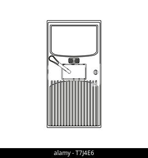 Sink line icon isolated on white background. Outline thin basin equipment vector. Stock Vector