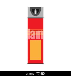 Paint aerosol graphic spray graffiti drawing. Flat vector icon vandalism bottle Stock Vector