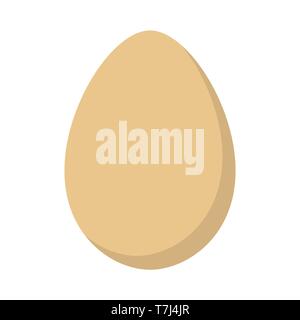 Egg orgranic meal vector flat icon isolated white. Chicken product food Stock Vector