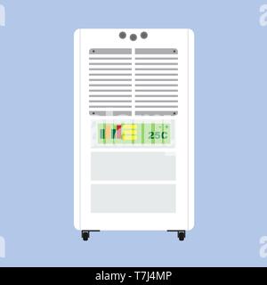 Conditioner air cooling power technology isolated white. Comfort vector temperature climate system icon Stock Vector