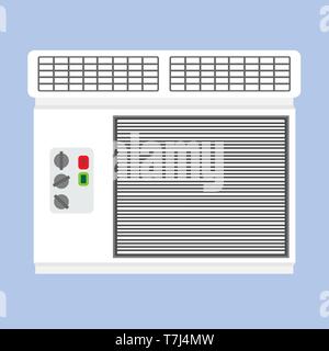 Conditioner air cooling power technology isolated white. Comfort vector temperature climate system icon Stock Vector