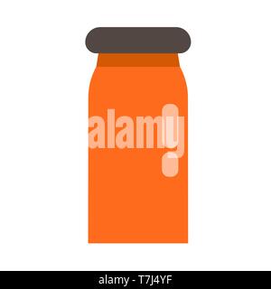 Kitchen pot cooking handle object. House vector pan culinary household kitchenware utensil flat icon Stock Vector