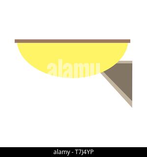 Sconce retro home decor illustration vector. Wall light interior design flat icon Stock Vector