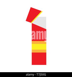 Cigarette red box vector flat icon side view. Isolated carton pack tobacco template Stock Vector