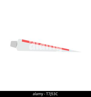 Toothpaste tube healthy medical vector protection healthcare icon. Dental paste whitening hygiene side view Stock Vector