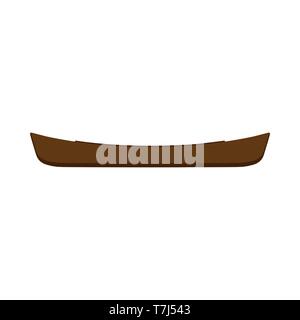 Canoe activity tourism kayak side view vector. Extreme sports transport river adventure icon Stock Vector