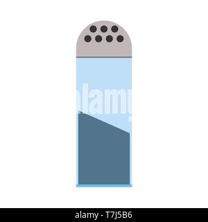 Salt shaker flavor cuisine mineral spicy salt grinder vector. Kitchenware food icon illustration Stock Vector