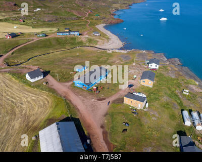 Qassiarsuk or Brattahlid, South Greenland Stock Photo