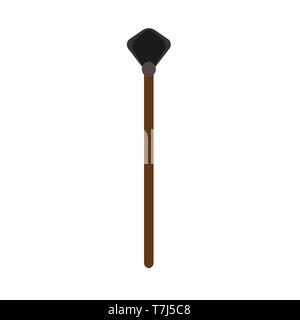 Paint brush stroke vector isolated white icon. Artistic work tool equipment Stock Vector
