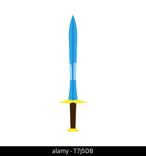 Knife game equipment blade vector sign icon. Weapon isolated white closeup iron Stock Vector