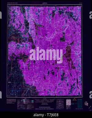 USGS TOPO Map Idaho ID Ashton 239598 1958 250000 Inverted Restoration Stock Photo