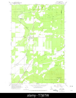 USGS TOPO Map Idaho ID Athol 235125 1961 24000 Restoration Stock Photo