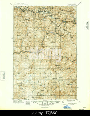 USGS TOPO Map Idaho ID Avery 239443 1917 125000 Restoration Stock Photo