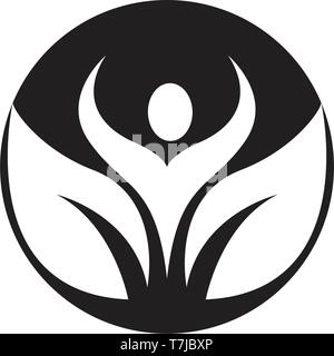 people care success health life logo template icons Stock Vector