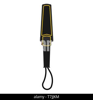 Metal scanner vector icon. Airport detector security gate check. Control passenger equipment body, baggage. Inspection handheld tool Stock Vector
