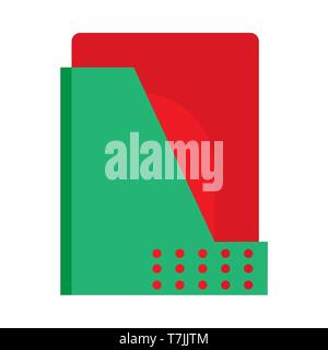 File holder vector icon business paper blank document folder. Binder data office confidential espionage archive organize Stock Vector