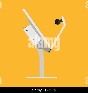 TV antenna broadcast media vector icon technology. Channel signal dish receiver satellite. Cartoon tower station network Stock Vector