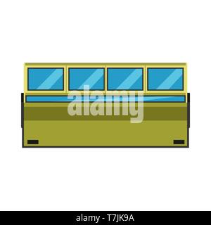 Shop refrigerator vector flat icon illustration. Supermarket shelf store showcase interior. Mall display grocery freezer furniture Stock Vector