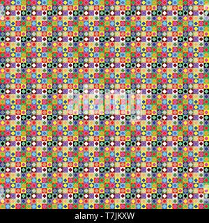 SEAMLESS PLAID OF COLORED SQUARES AND DIAMONDS SWATCHES DESIGNER ILLUSTRATION BACKGROUND Stock Vector