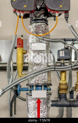 Detail of a heating system Stock Photo