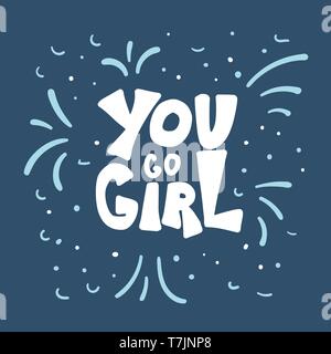 you go girl lettering 3701266 Vector Art at Vecteezy