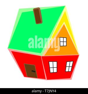 Abstract a simple house isolated on a white background. Stock Vector