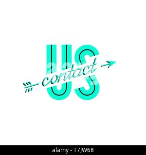 Contact us vector banner. - Vector Stock Vector