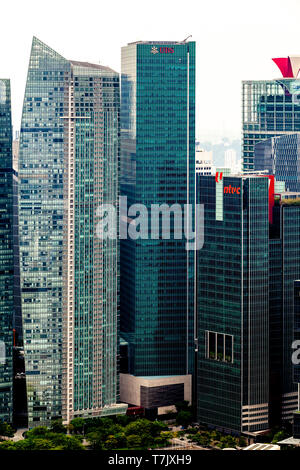 The Singapore Skyline, Singapore, South East Asia Stock Photo